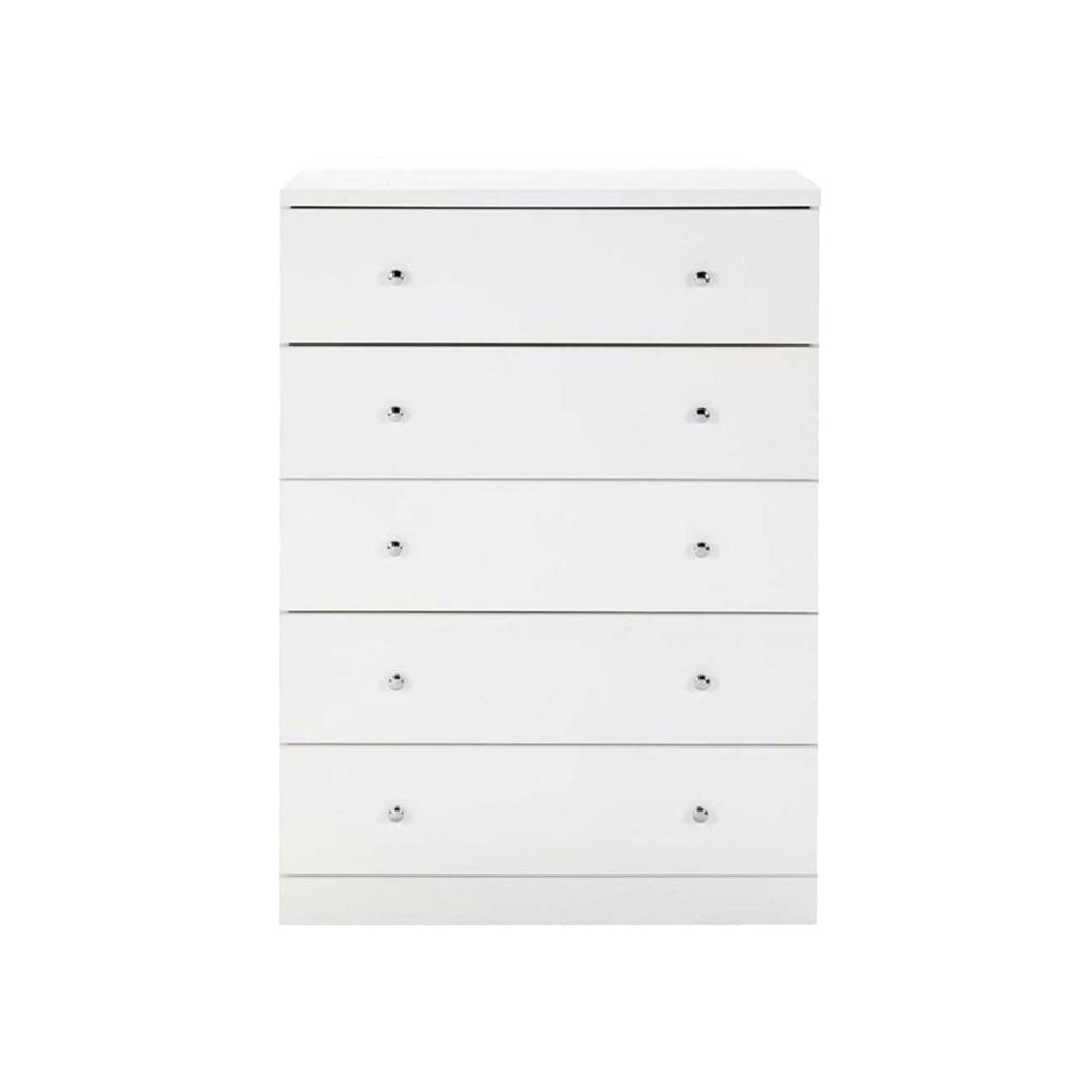 Leo 5 Drawer Chest 80cm wide-White