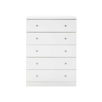 Leo 5 Drawer Chest 80cm wide-White