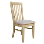 Tuscany Dining Chair-Clear Stain with Paper Bark Vinyl Seat