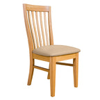 Tuscany Dining Chair-New English Stain with Latte Vinyl Seat