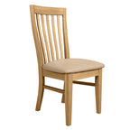 Tuscany Dining Chair-Wheat Stain with Latte Vinyl Seat