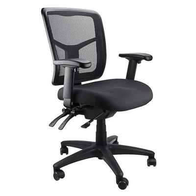 Mirae Office Chair Medium Back with Arms-Black
