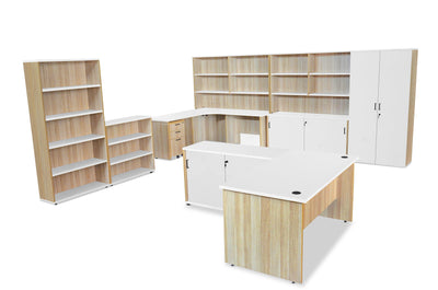 Blend White Over Oak Desk 1800x750 BW36A/BO36B hover image