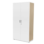 Blend White Over Oak Stationery Cabinet 900x450x900H BW22A/BO22B