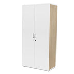 Blend White Over Oak Stationery Cabinet 900x450x1800H BW20A/BO20B