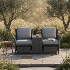 Fremont Jack & Jill Castle Grey Wicker Grey Cushion