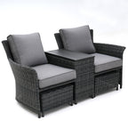 Fremont Jack & Jill Castle Grey Wicker Grey Cushion