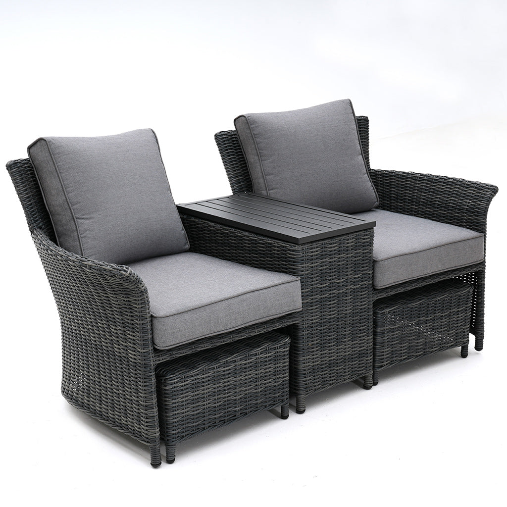 Fremont Jack & Jill Castle Grey Wicker Grey Cushion