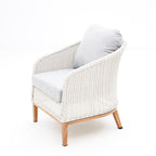 Park Orchards Single Sofa White Frame Light Grey Cushion