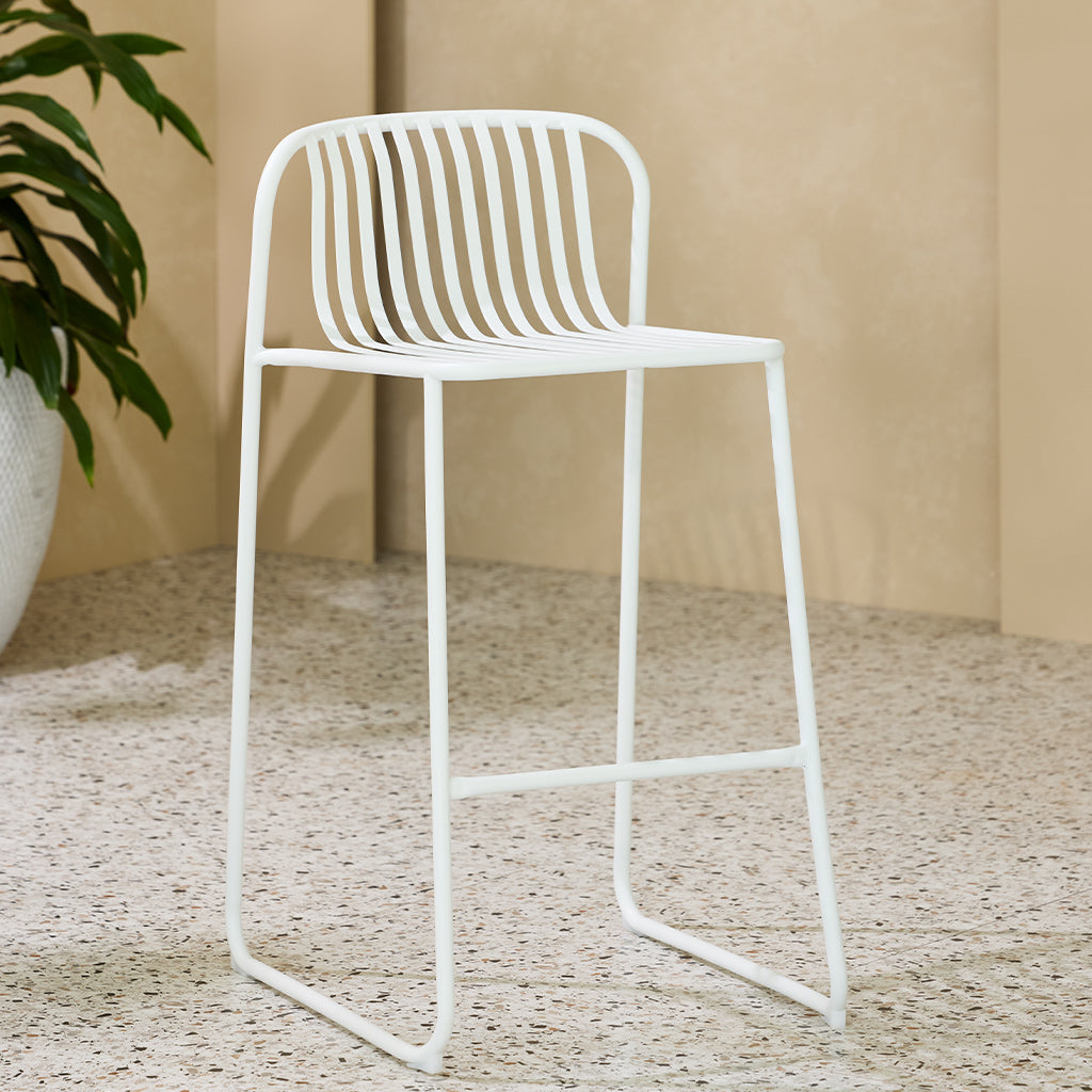 Swiss Bar Stool-White