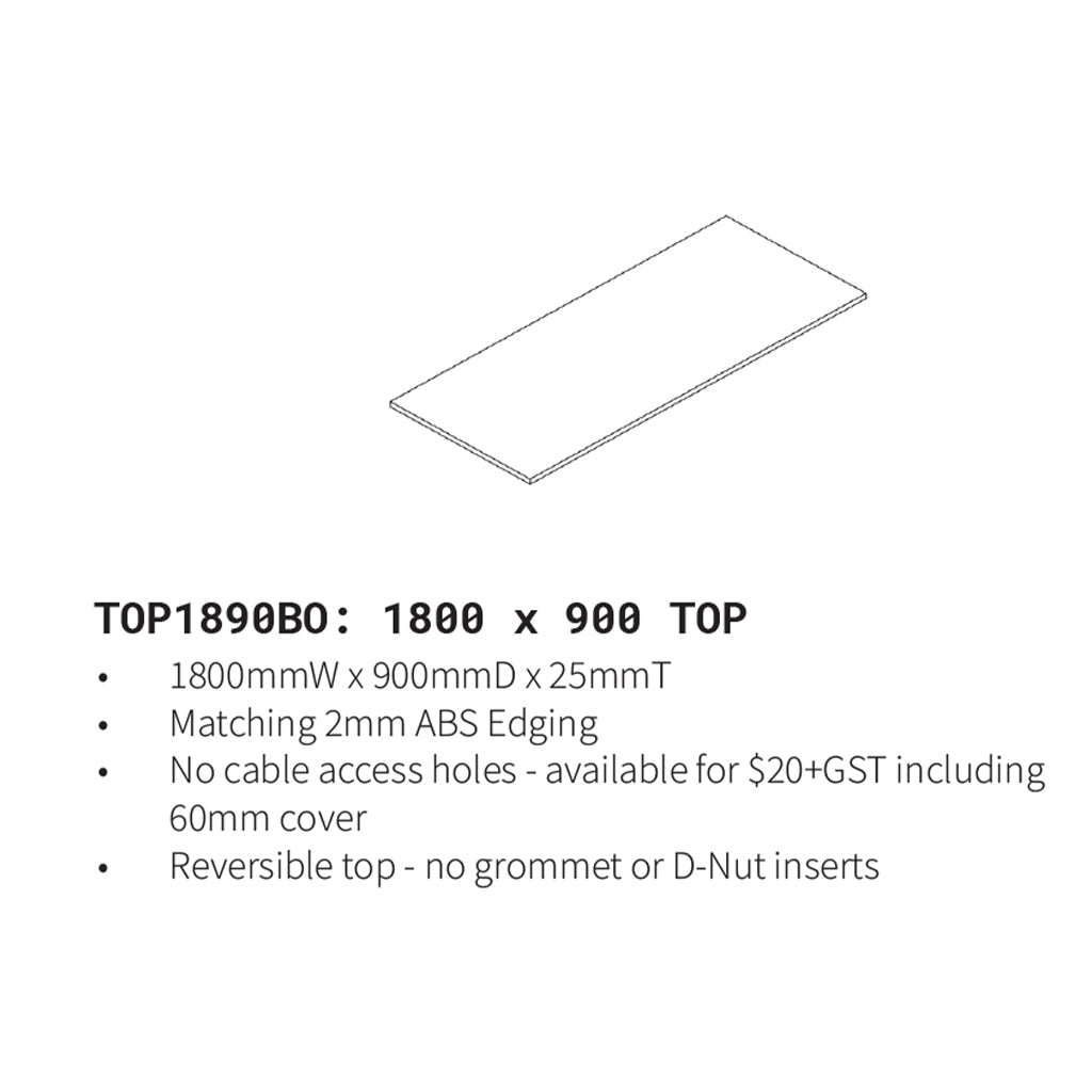 Blend White Straight Top Only 1200x600 TOP1890BW
