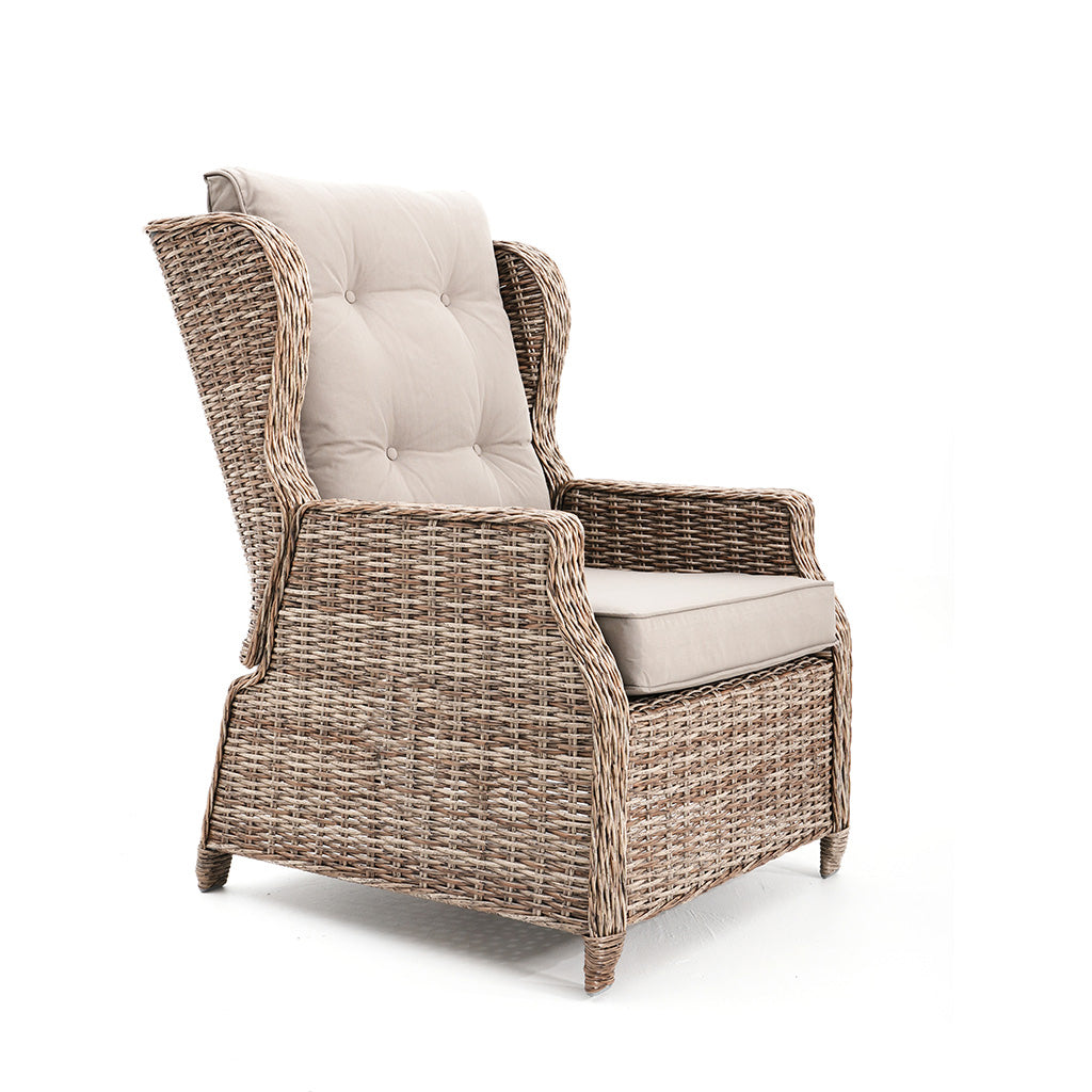 Buenos Aires Single Chair Marina Wicker Taupe Cushion