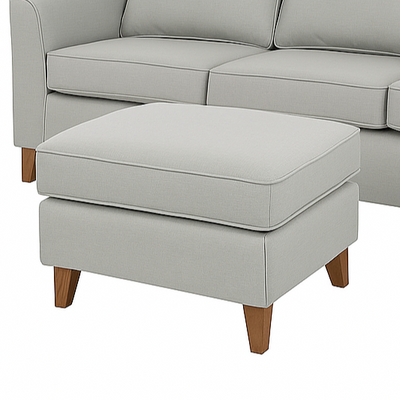 Kitty 3 Seater Fabric Sofa with Reversible Ottoman-Zinc