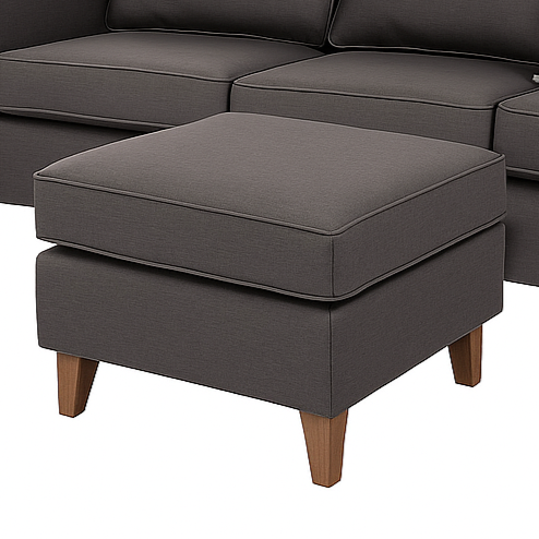 Kitty Fabric Reversible Ottoman-Ash