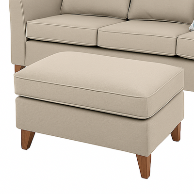 Kitty 3 Seater Queen Fanric Sofa Bed with Reversible Ottoman-Innerspring with 6 inch Mattress in Almond