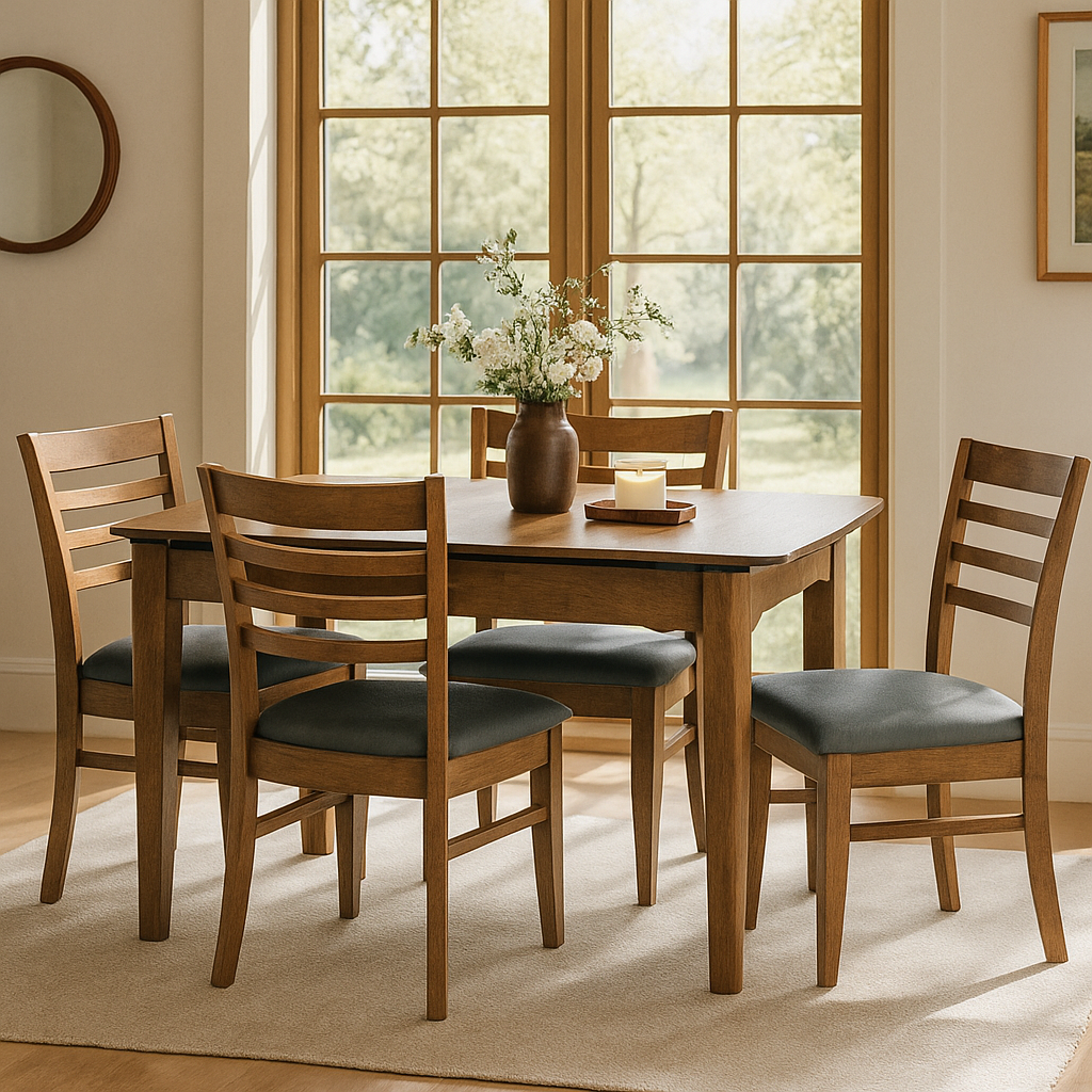 Ascot Auto Extension Dining Table 1300 Ext to1625-Light Walnut