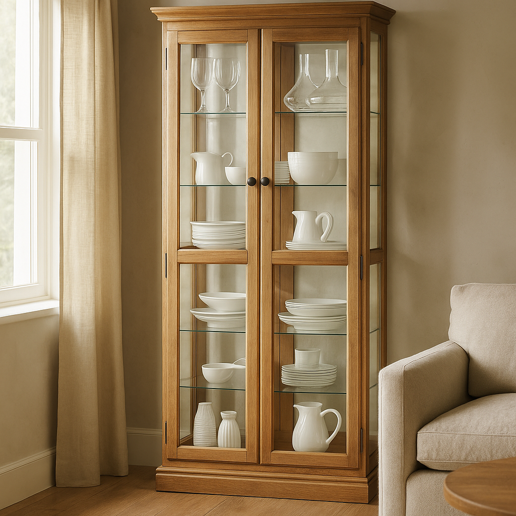Beechworth Display Cabinet-Rustic Walnut