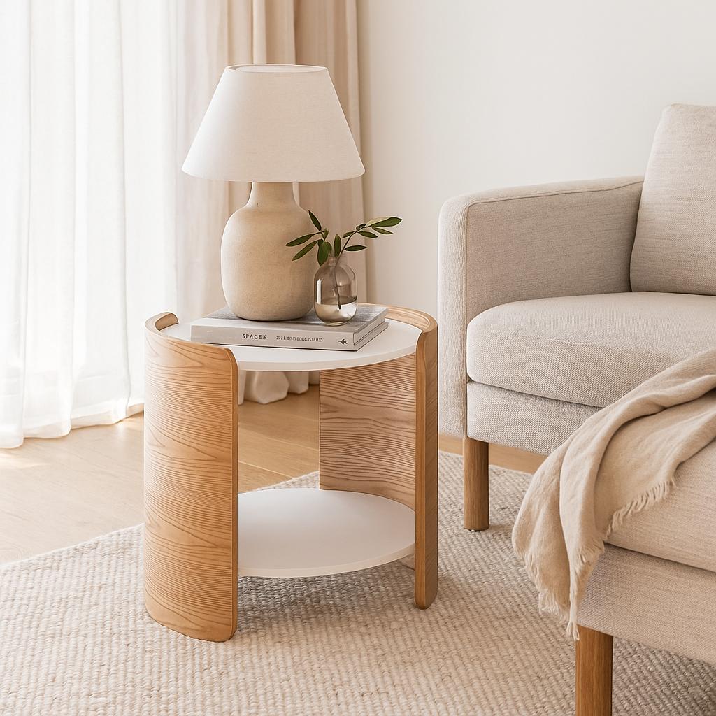 Malmo Lamp Table-White