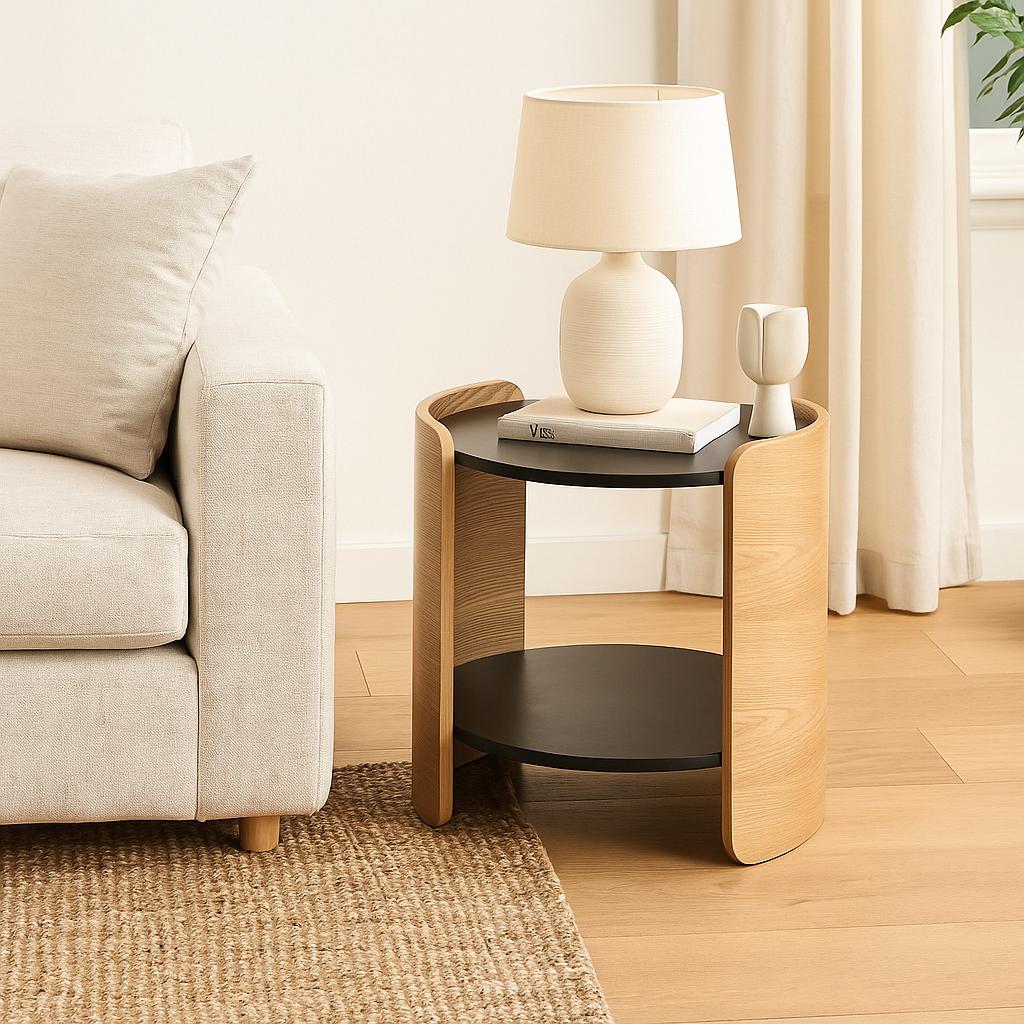 Malmo Lamp Table-Black