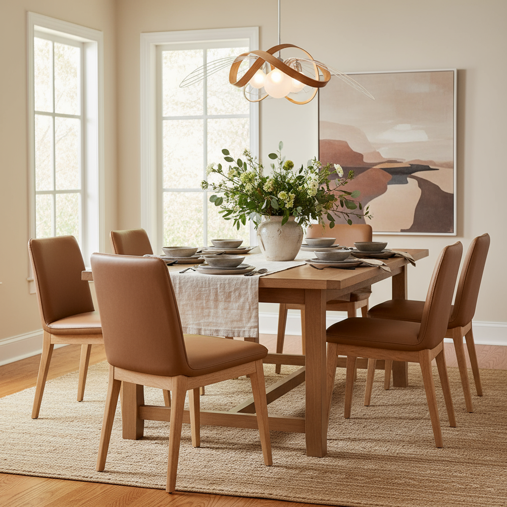 Barossa Leather Dining Chair-Cognac