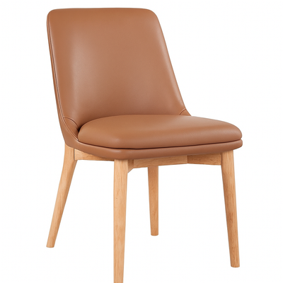 Nova Leather Dining Chair-Cognac