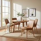 Nova Leather Dining Chair-Cognac