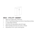 Barrel Oak Stationery Cabinet 900x450x900H BO22