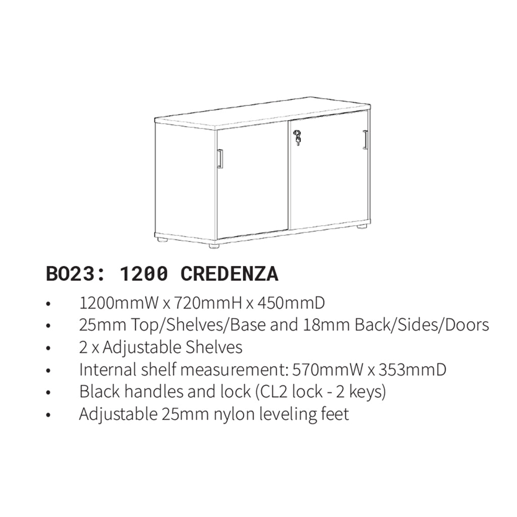 Barrel Oak Credenza 1200x450 BO23