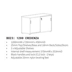 Blend Oak Over White Credenza 1200 BO23A/BW23B