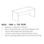 Barrel Oak Desk 1800x750 BO36