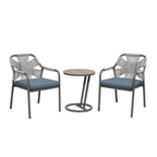 Havana 3 Piece Leisure Chair Set-Dark Grey