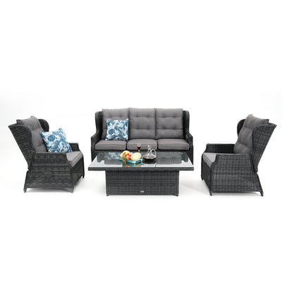 Buenos Aires 4 Piece Outdoor Wicker Lounge Setting