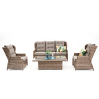 Buenos Aires 4PC in Marina Wicker Taupe Cushion