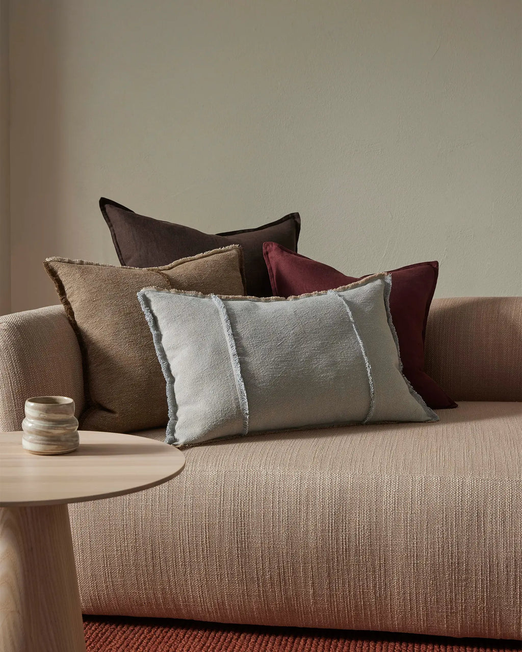 Adela Cushion 50cm x 50cm-Cocoa