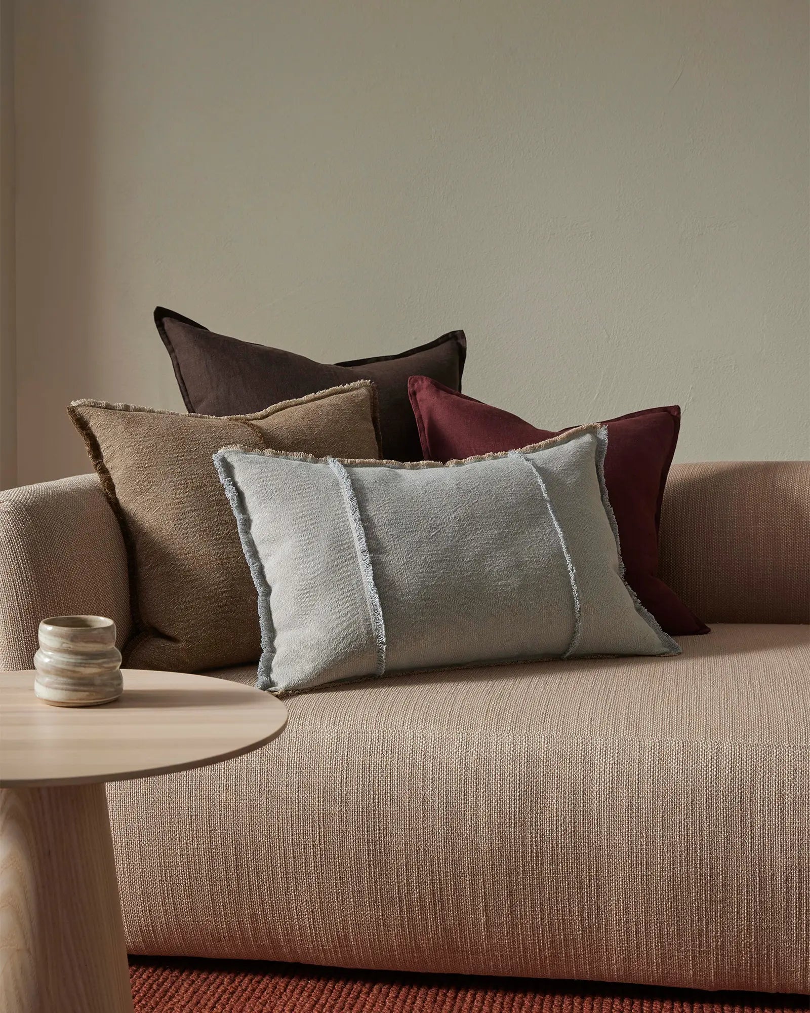 Adela Cushion 50cm x 50cm-Cocoa