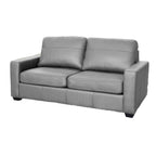 Alessia Double Leather Sofa Bed-Light Grey
