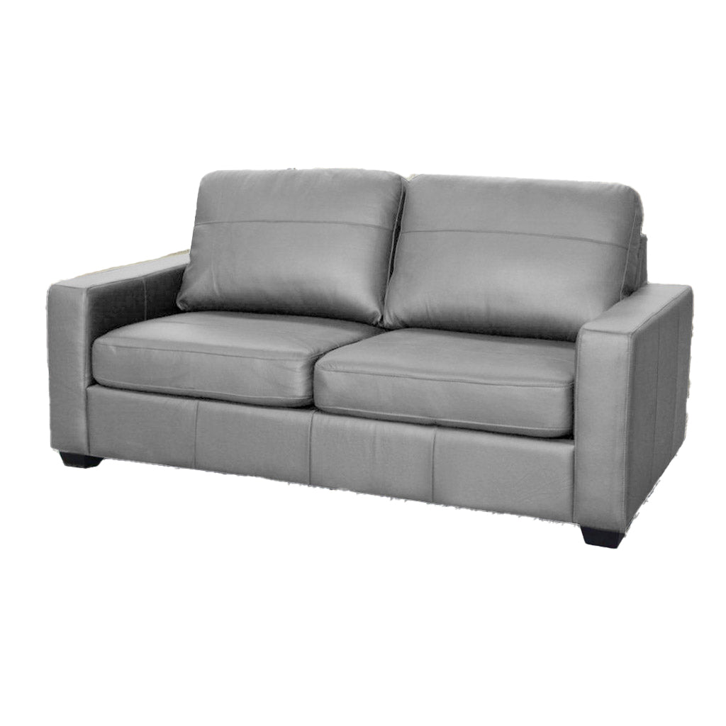 Alessia Double Leather Sofa Bed-Light Grey