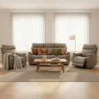 Arles 3 Piece Leather Power Recliner Suite-Antelope