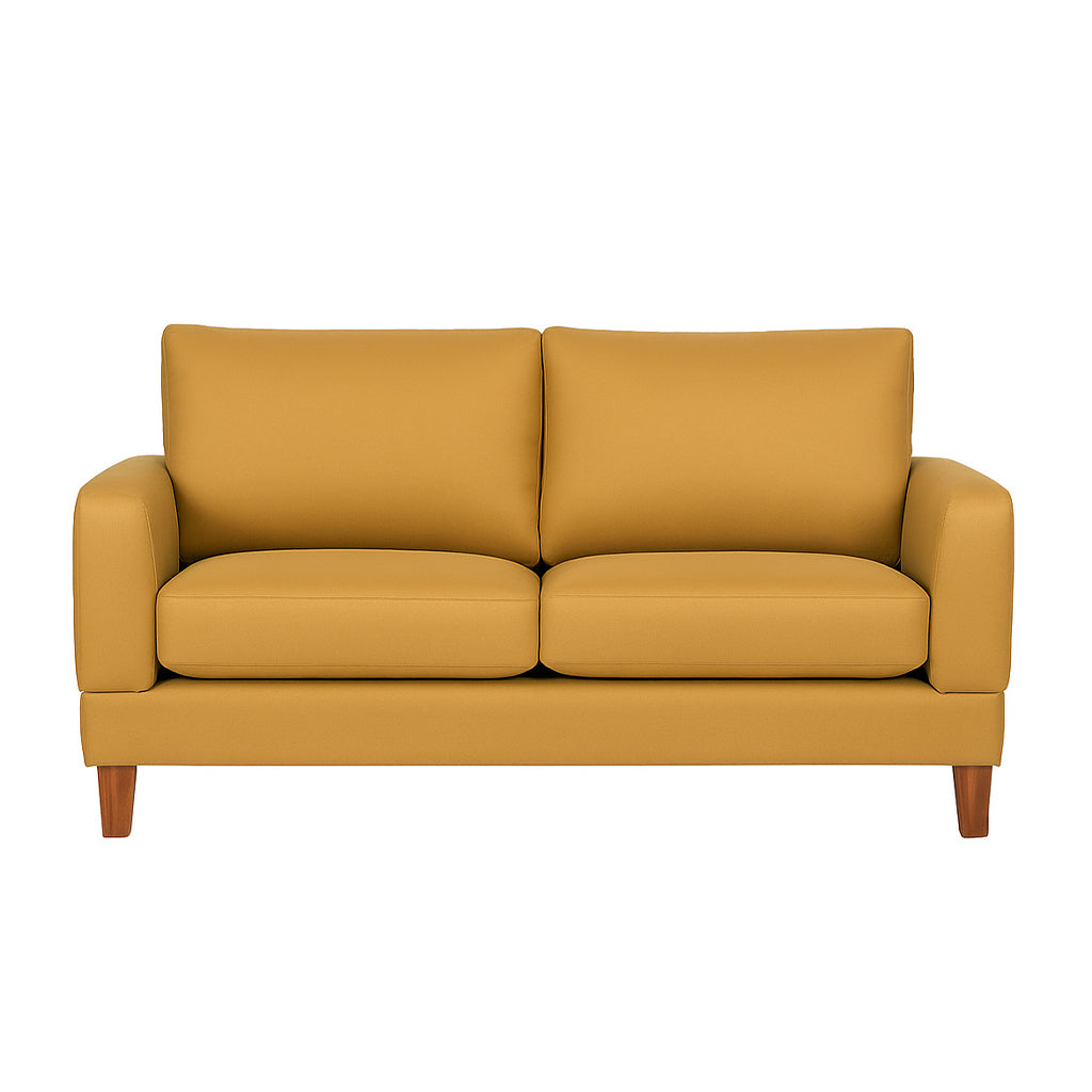 Aston Large 2 Seater Fabric Sofa-Mustard