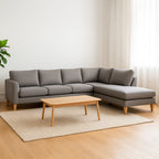 Aston Fabric Corner Lounge with Chaise-Ash