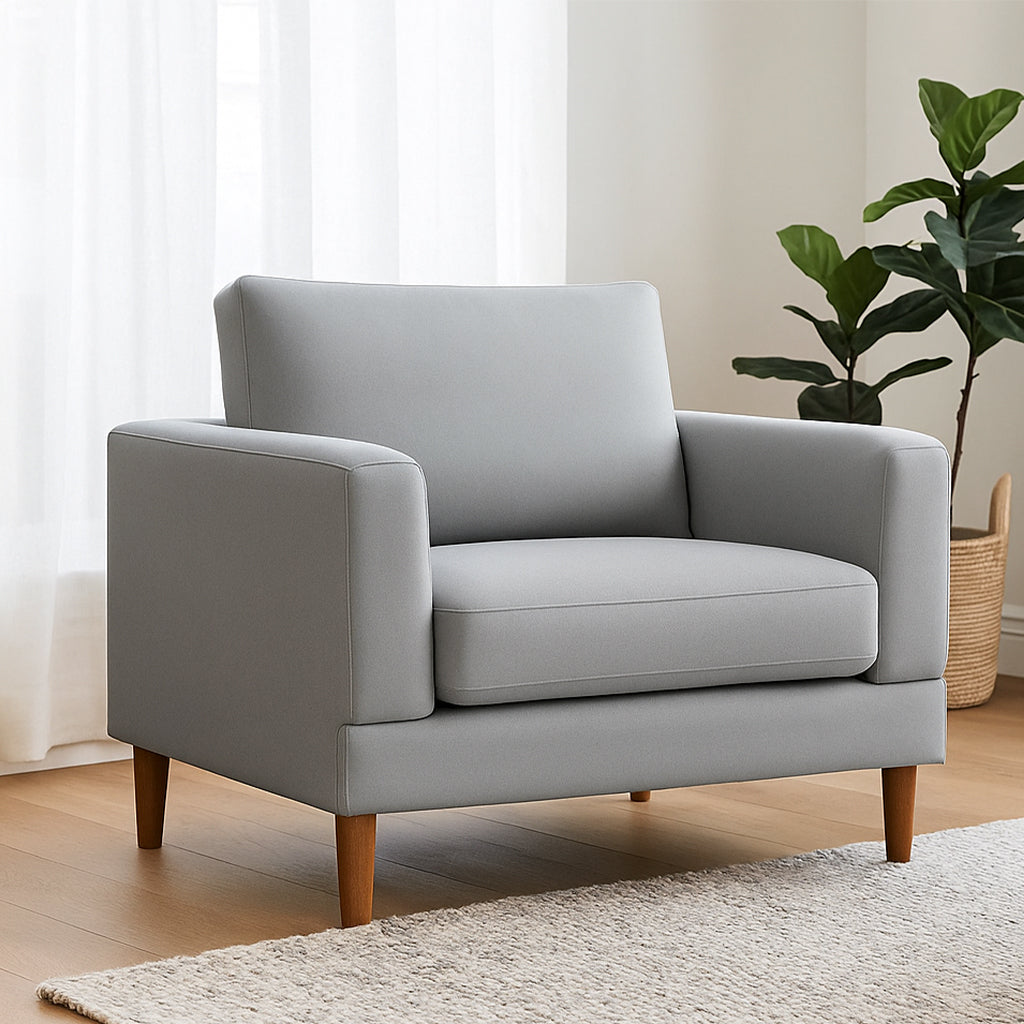 Aston Fabric Armchair-Ash