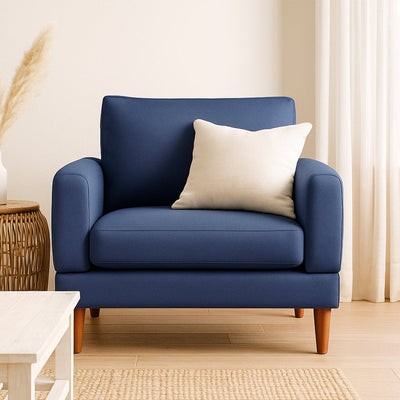 Aston Fabric Armchair-Denim hover image