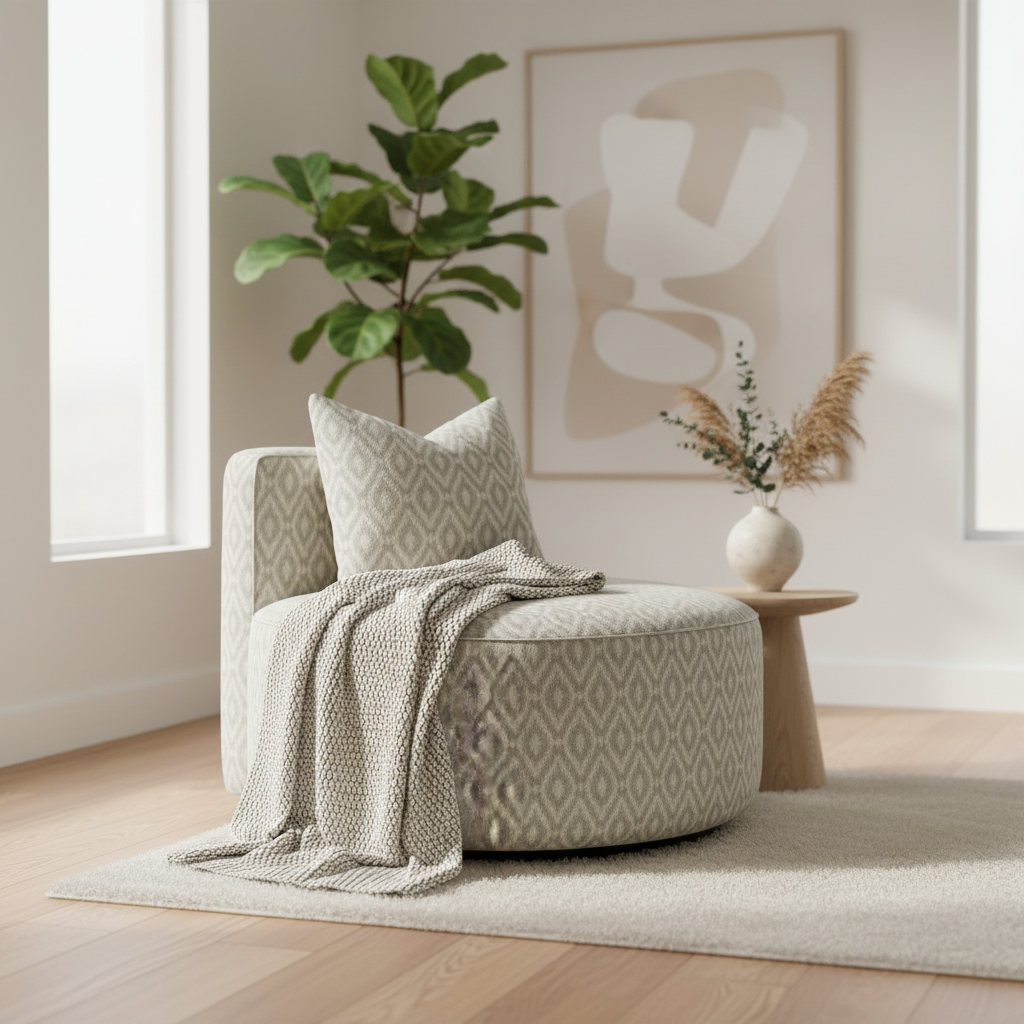 Atlas Swivel Chair-Alabaster