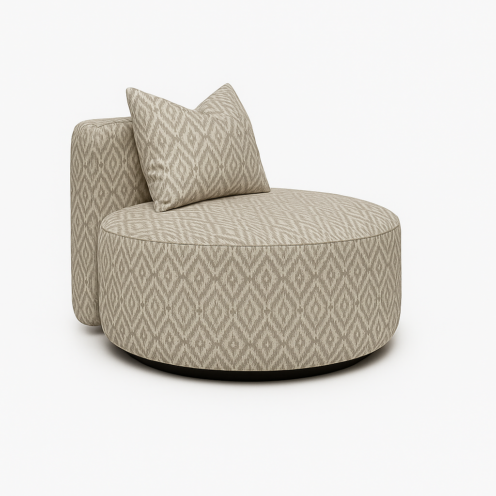 Atlas Swivel Chair-Linen