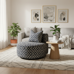 Atlas Swivel Chair-Navy