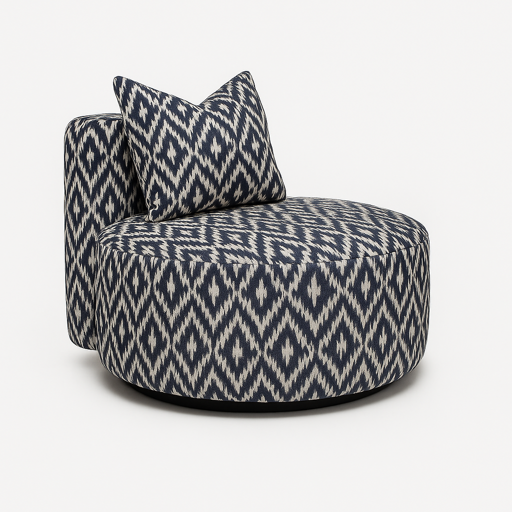 Atlas Swivel Chair-Navy