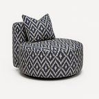 Atlas Swivel Chair-Navy