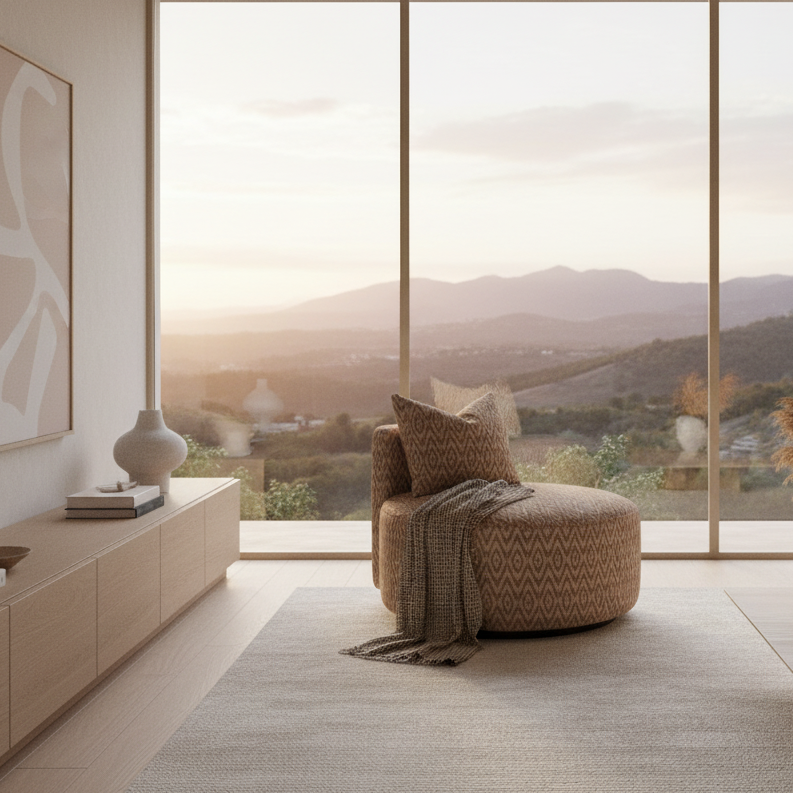 Atlas Swivel Chair-Rouge