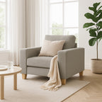 Avoca Fabric Armchair-Limestone