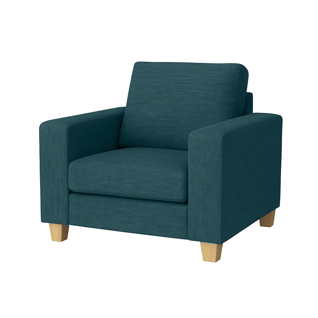 Avoca Fabric Armchair-Peacock
